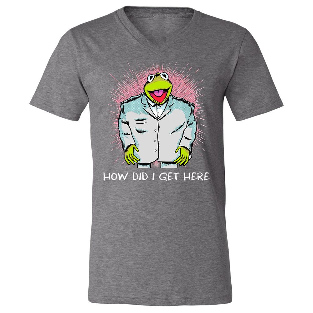 Unisex V-Neck T-Shirt - RMLZ74XY - Deep Heather - 13