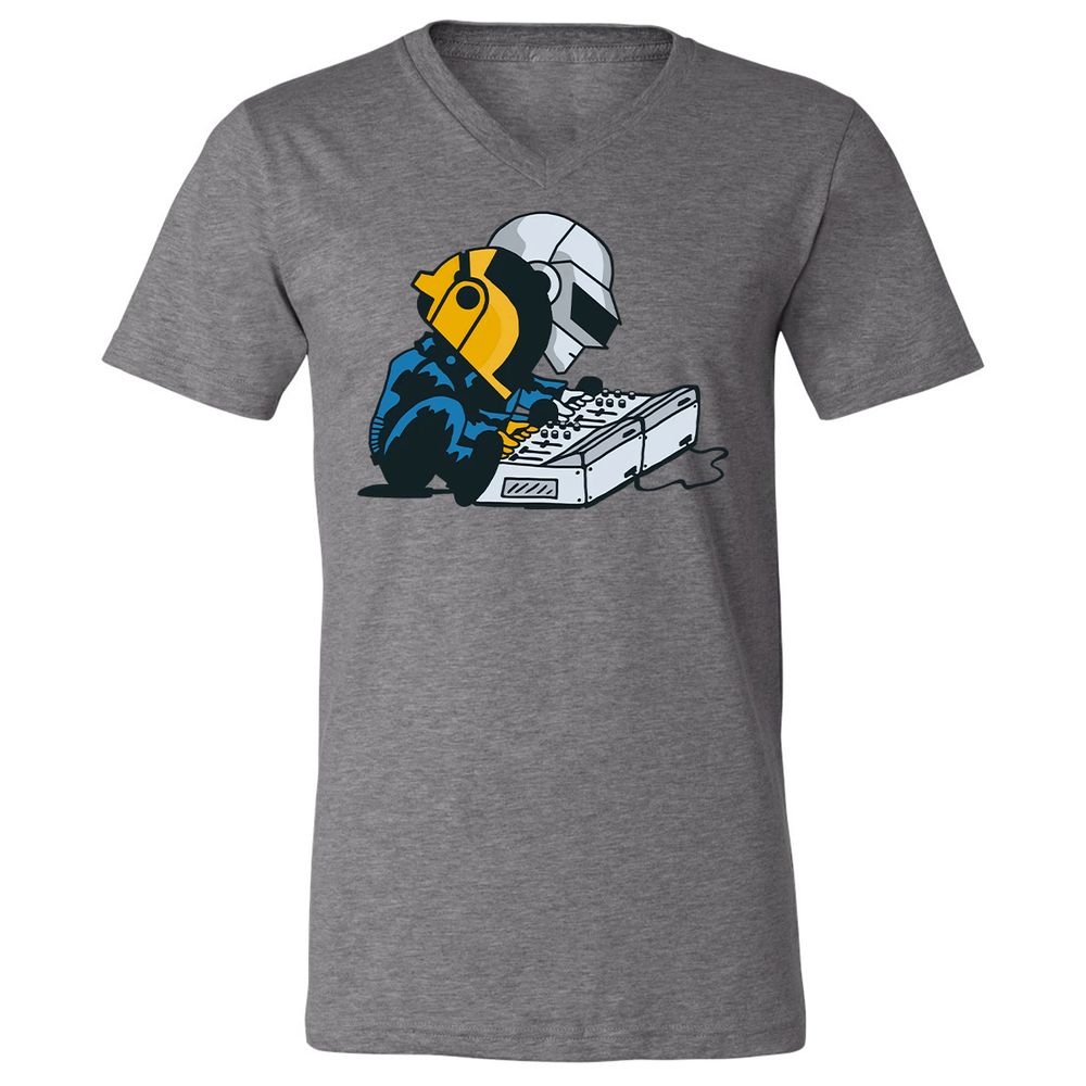 Unisex V-Neck T-Shirt - K37S9GT4 - Deep Heather - 13