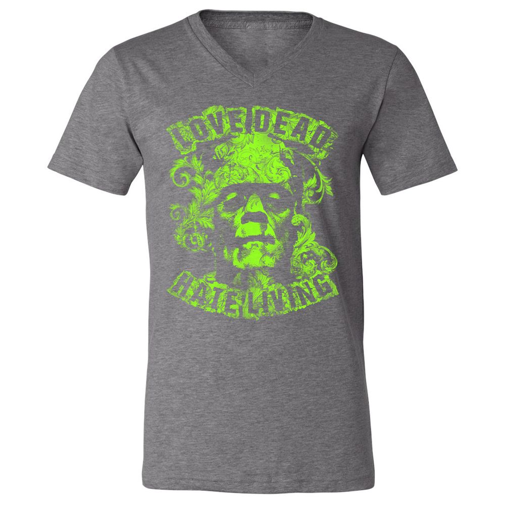 Unisex V-Neck T-Shirt - 67HHJW3M - Deep Heather - 13