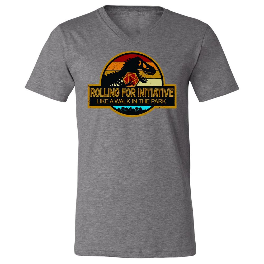 Unisex V-Neck T-Shirt - 4K5GHU14 - Deep Heather - 13