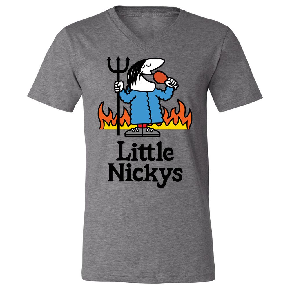 Unisex V-Neck T-Shirt - ZU5W9WGD - Deep Heather - 13