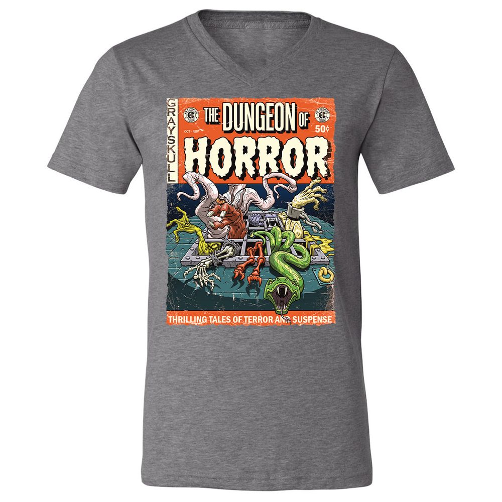 Unisex V-Neck T-Shirt - 1BFDZHPF - Deep Heather - 13