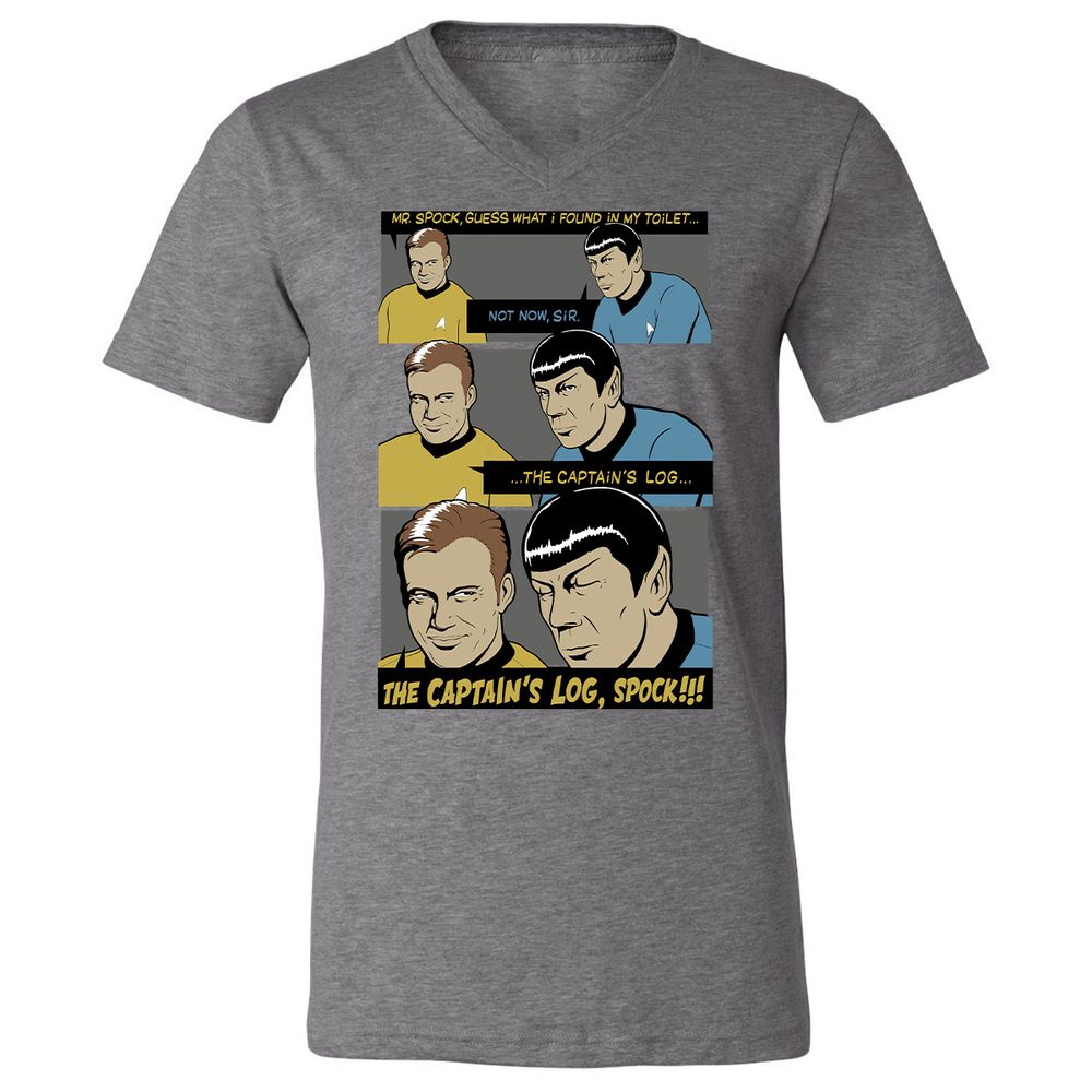 Unisex V-Neck T-Shirt - 3P5A9SYB - Deep Heather - 13