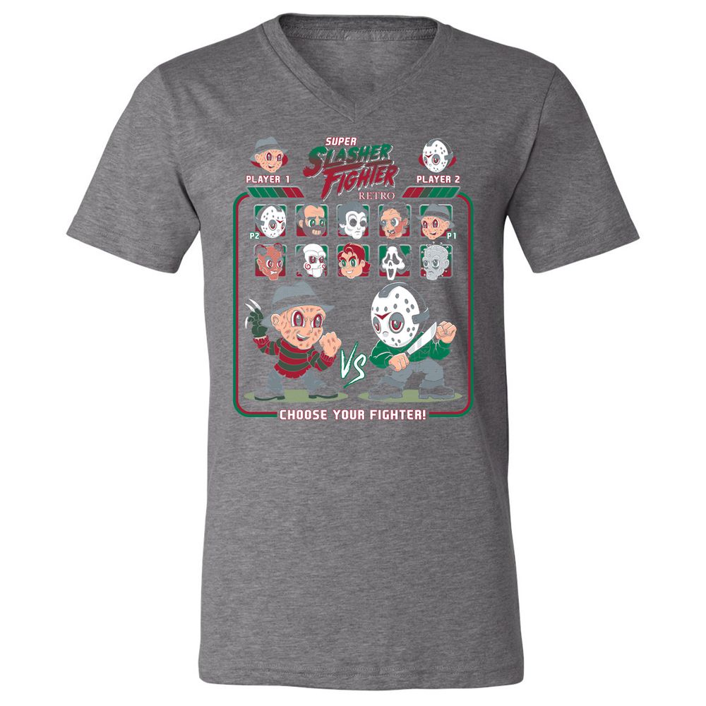 Unisex V-Neck T-Shirt - 73X137DC - Deep Heather - 13