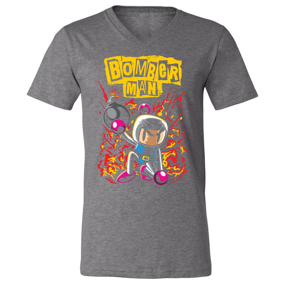 Unisex V-Neck T-Shirt - 7Q7M147A - Deep Heather - 13