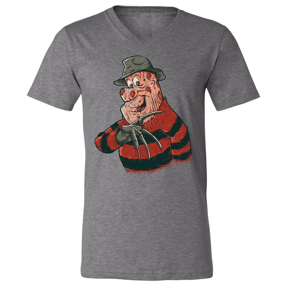 Unisex V-Neck T-Shirt - 45D2U3JH - Deep Heather - 13