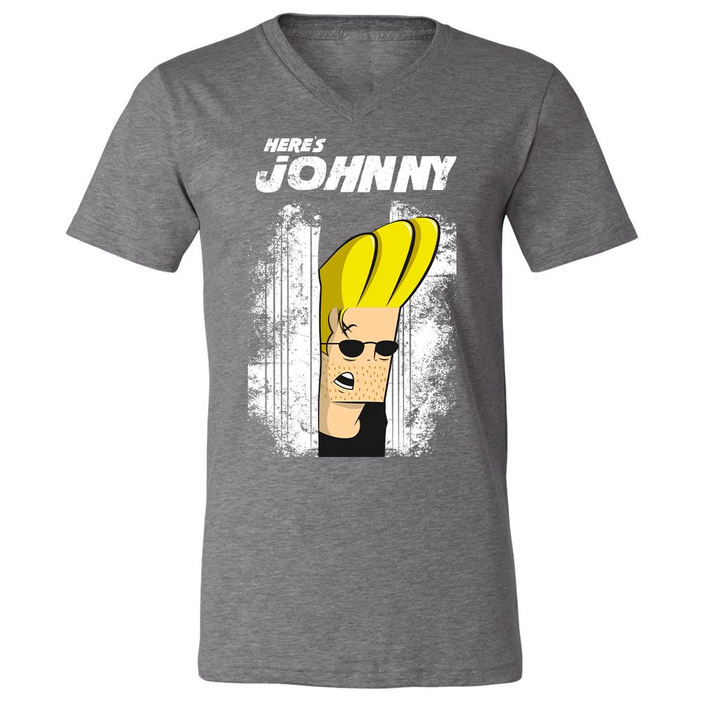 Unisex V-Neck T-Shirt - LG8QZY8F - Deep Heather - 13