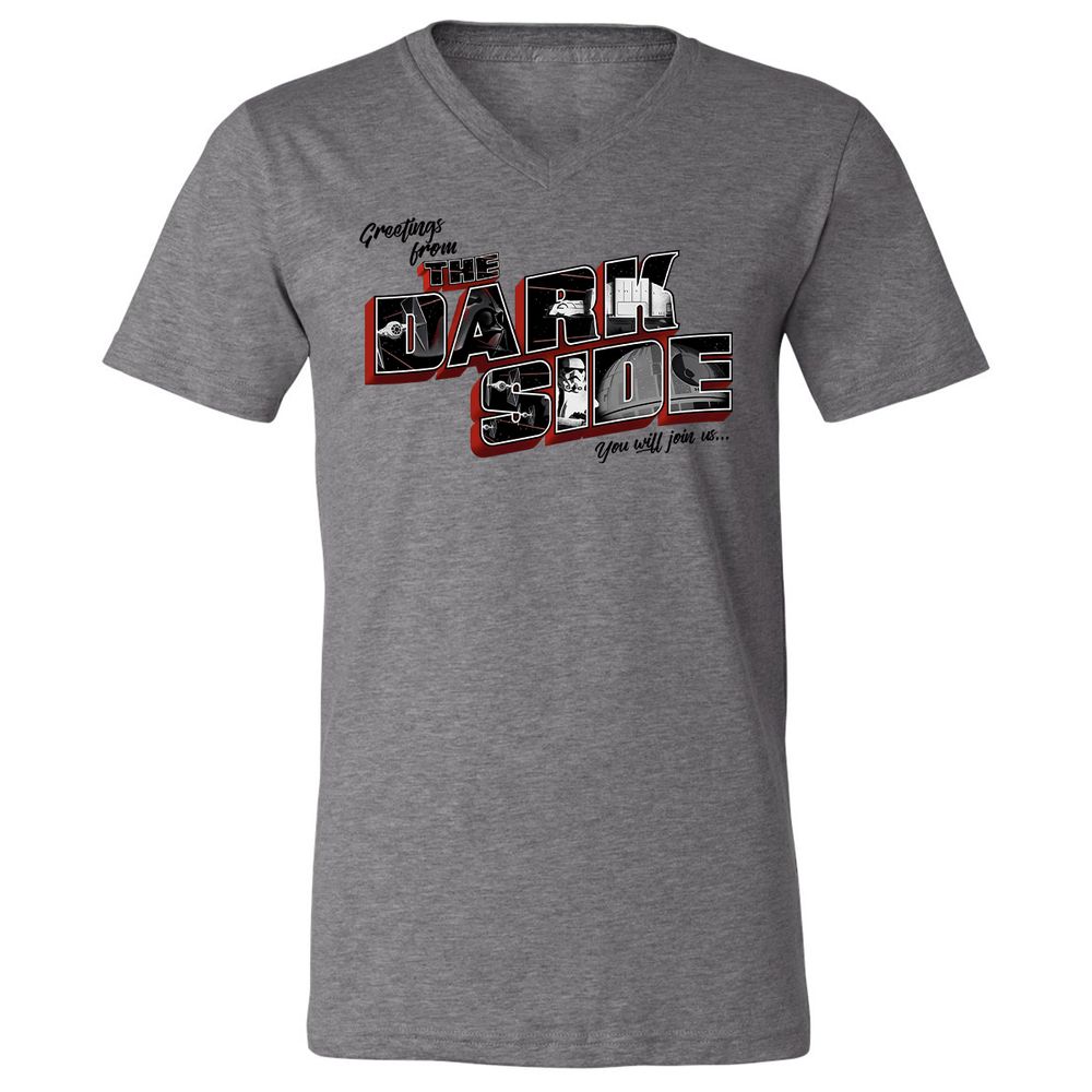 Unisex V-Neck T-Shirt - GV6JQRG7 - Deep Heather - 13