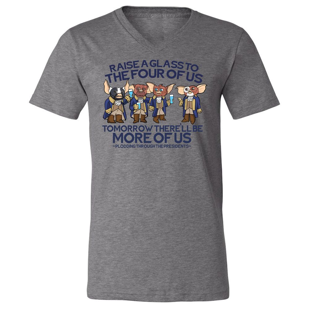 Unisex V-Neck T-Shirt - RBMQ4WXB - Deep Heather - 13