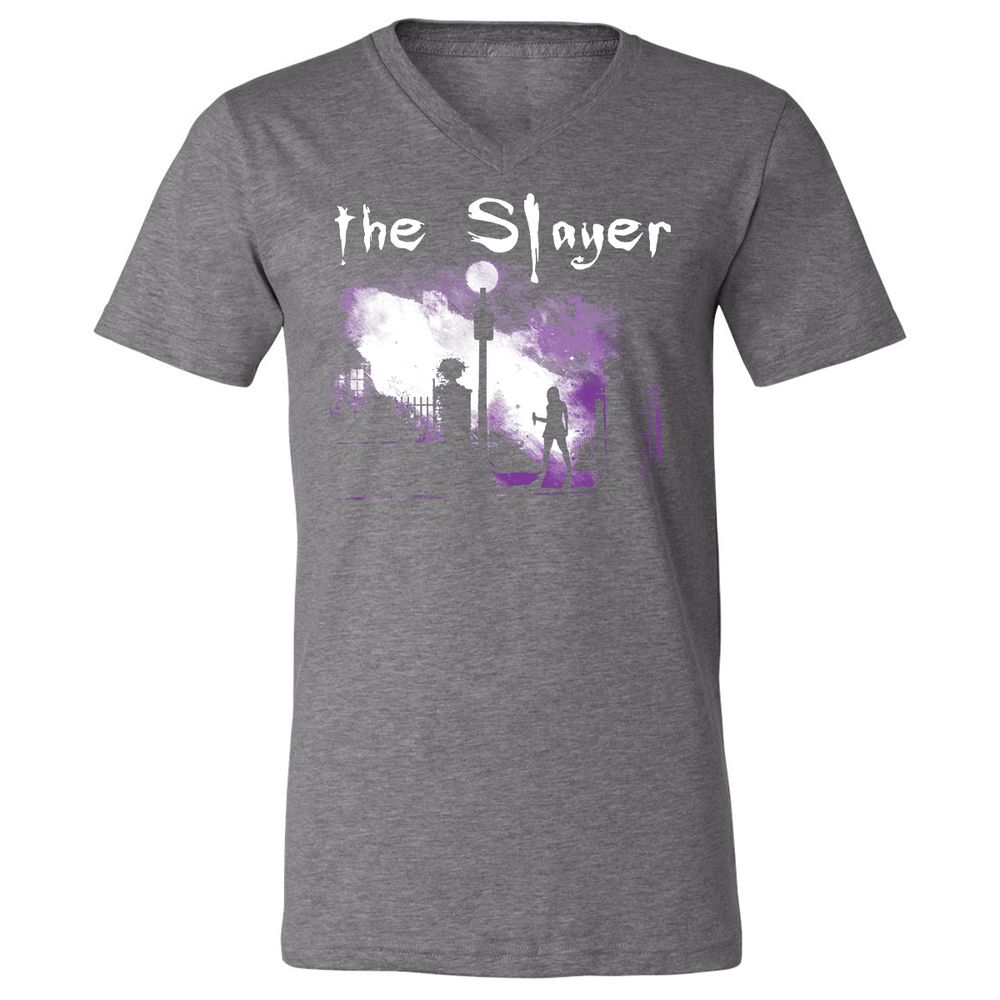 Unisex V-Neck T-Shirt - FD8ZQUEQ - Deep Heather - 13