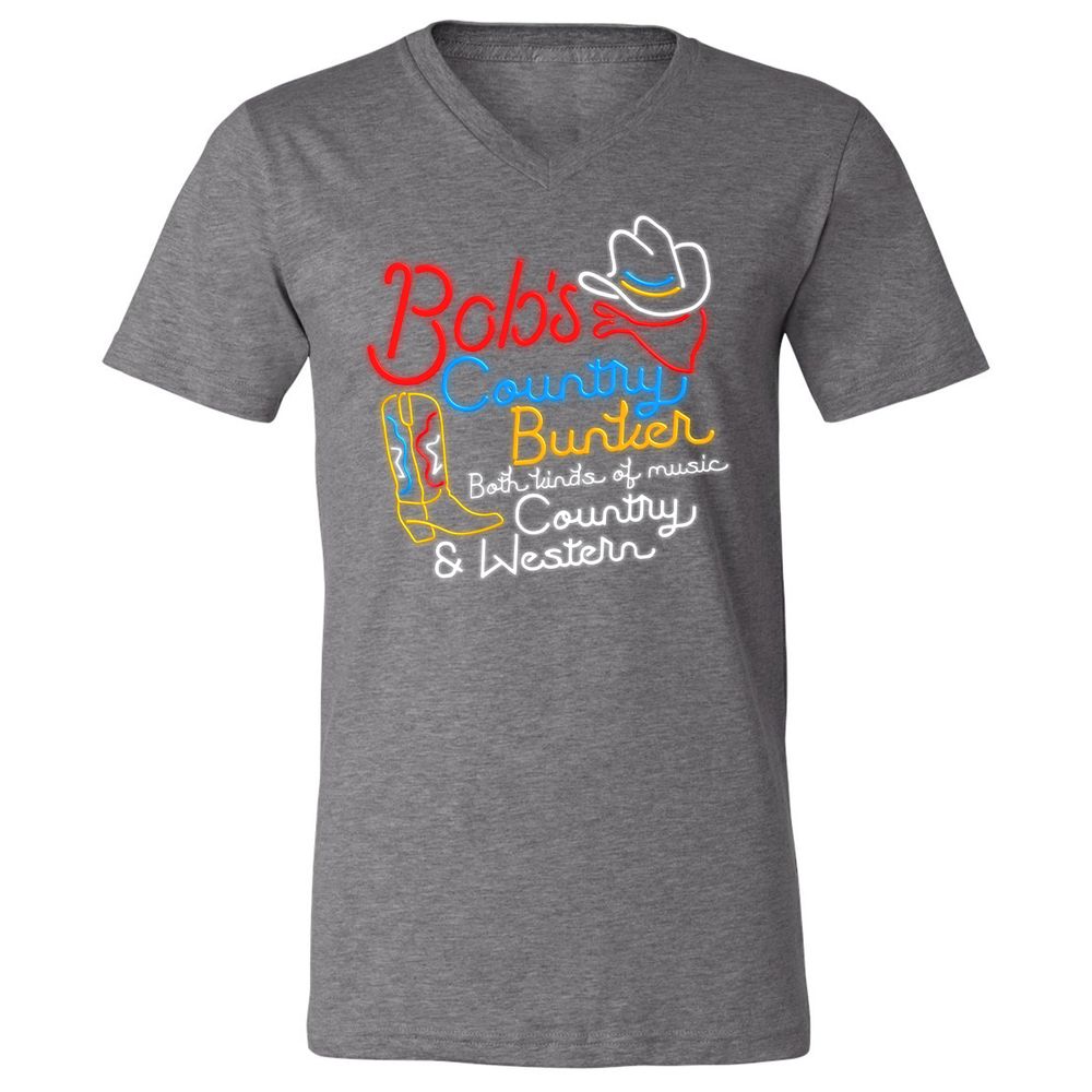 Unisex V-Neck T-Shirt - ZQ13HJLE - Deep Heather - 13