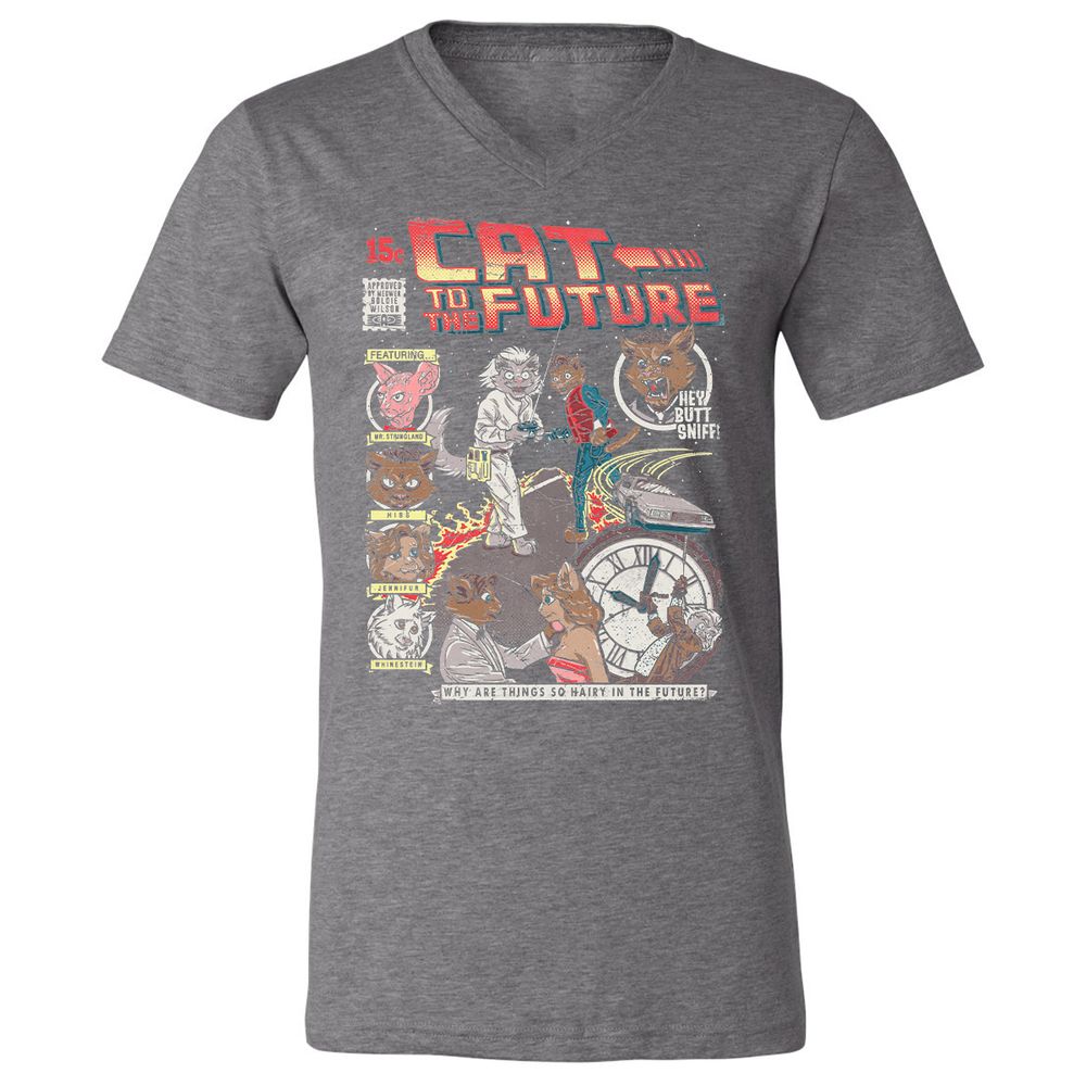 Unisex V-Neck T-Shirt - J716SPLA - Deep Heather - 13