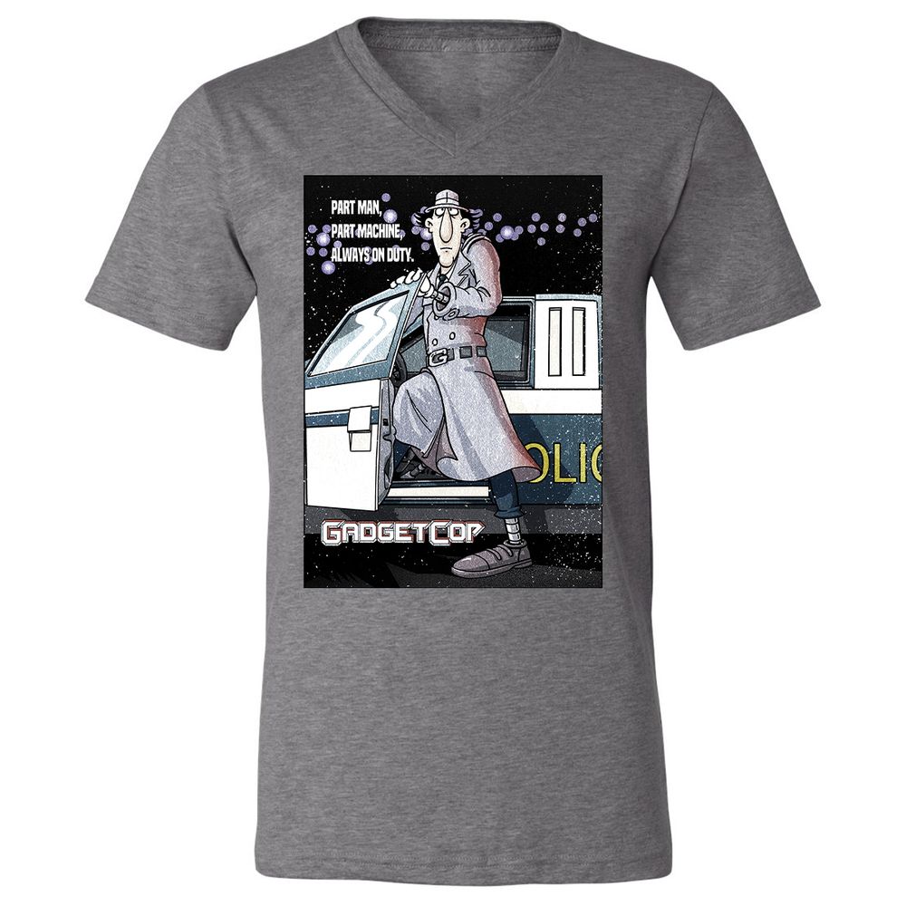 Unisex V-Neck T-Shirt - EZ5QH26A - Deep Heather - 13