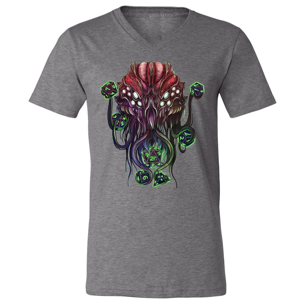 Unisex V-Neck T-Shirt - WHQ4FM17 - Deep Heather - 13