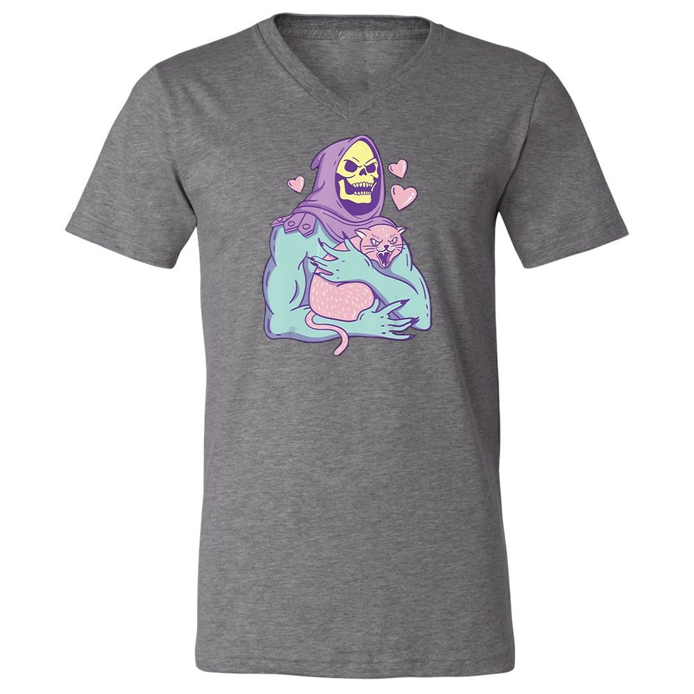 Unisex V-Neck T-Shirt - A3GSBGDK - Deep Heather - 13