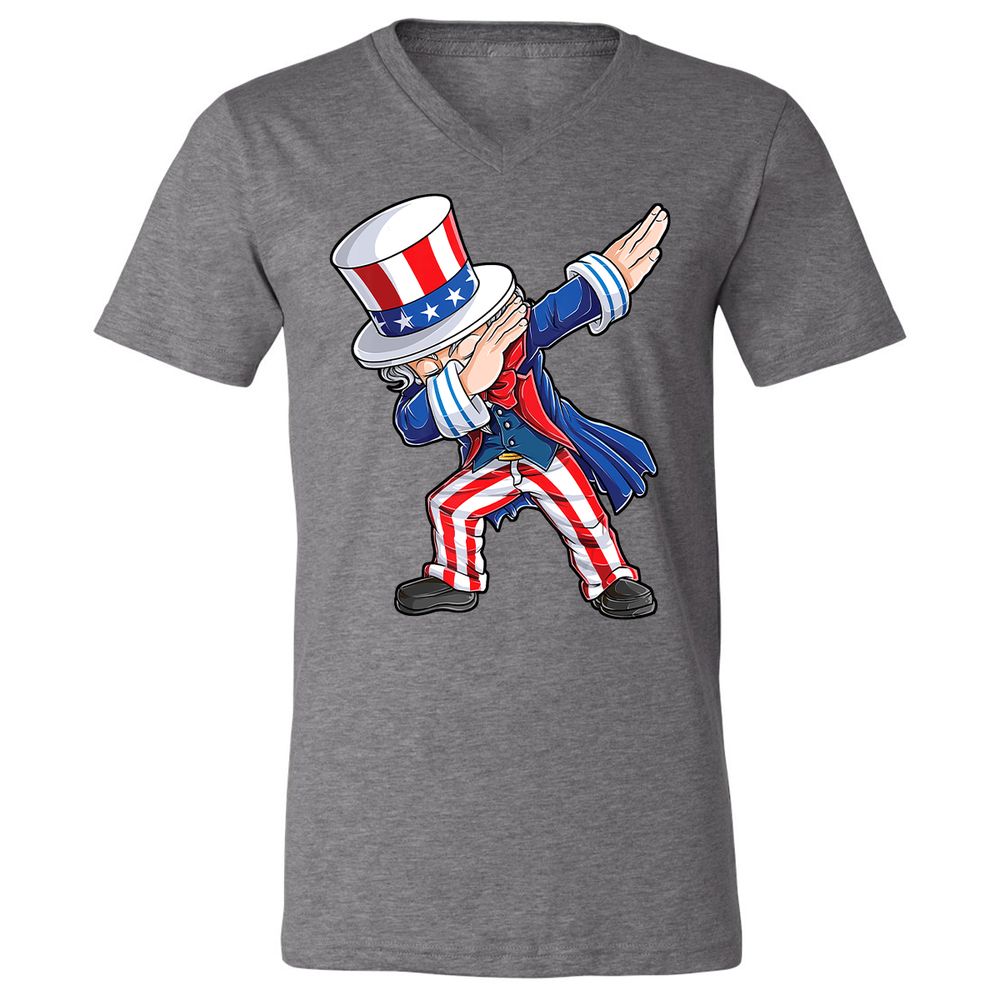 Unisex V-Neck T-Shirt - 9BWZB4LC - Deep Heather - 13