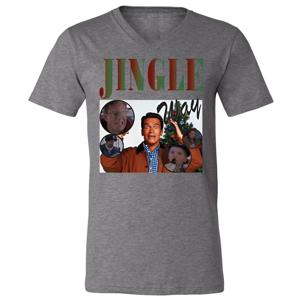 Unisex V-Neck T-Shirt - 2T9HZD3S - Deep Heather - 13