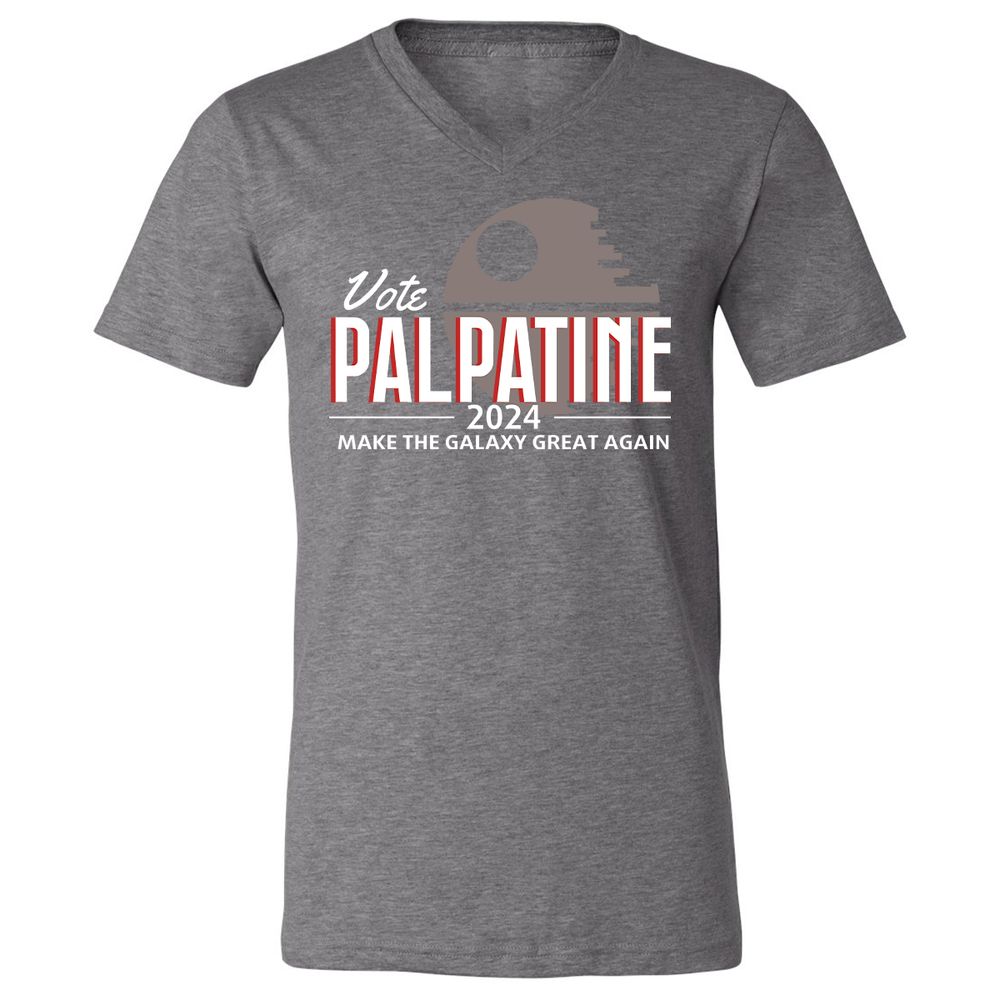 Unisex V-Neck T-Shirt - NY4ECKLM - Deep Heather - 13