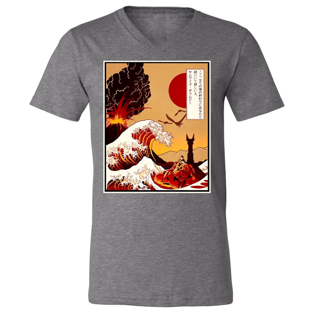 Unisex V-Neck T-Shirt - MB4WF3TR - Deep Heather - 13
