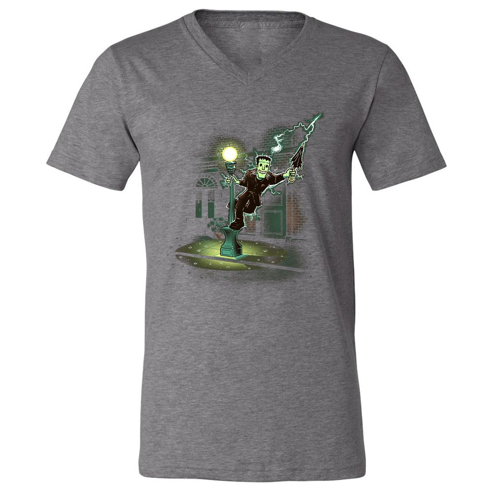 Unisex V-Neck T-Shirt - A8G7CLDX - Deep Heather - 13