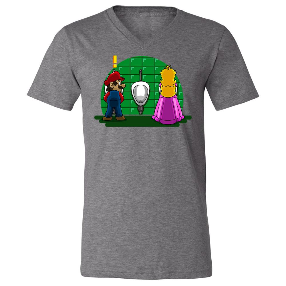 Unisex V-Neck T-Shirt - SSHLUPAG - Deep Heather - 13