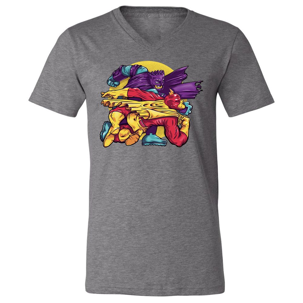 Unisex V-Neck T-Shirt - Y2S4BER6 - Deep Heather - 13