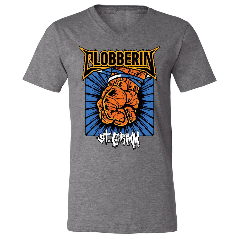 Unisex V-Neck T-Shirt - 31B6DKMJ - Deep Heather - 13