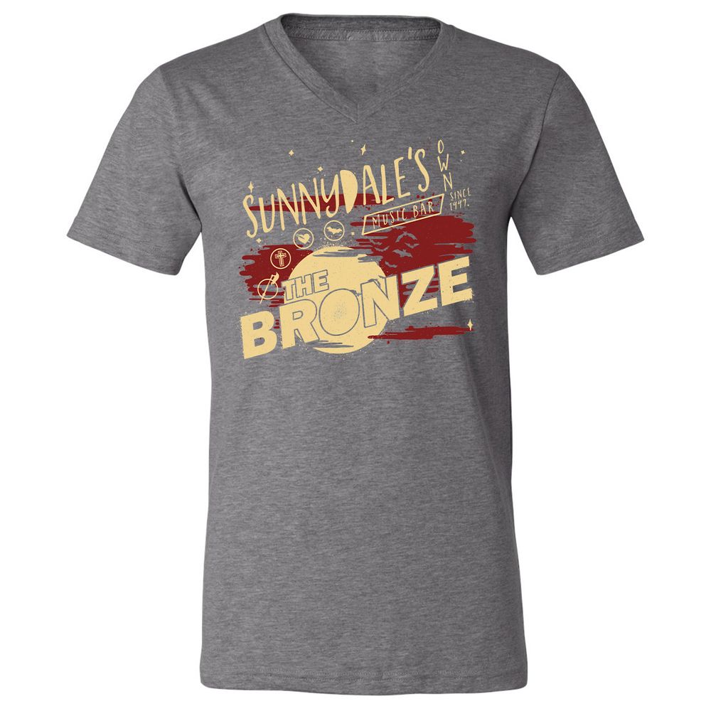 Unisex V-Neck T-Shirt - UAY6KK36 - Deep Heather - 13