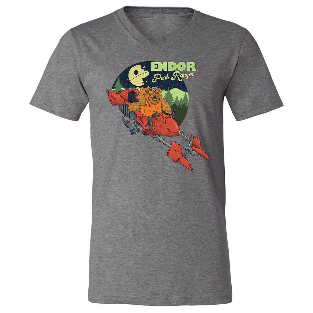 Unisex V-Neck T-Shirt - CAPV64QA - Deep Heather - 13