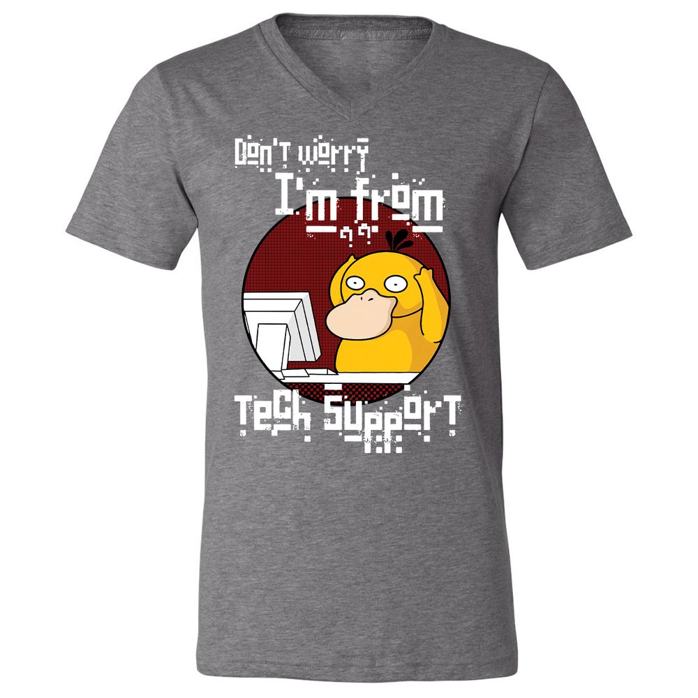 Unisex V-Neck T-Shirt - DV4JXXHJ - Deep Heather - 13