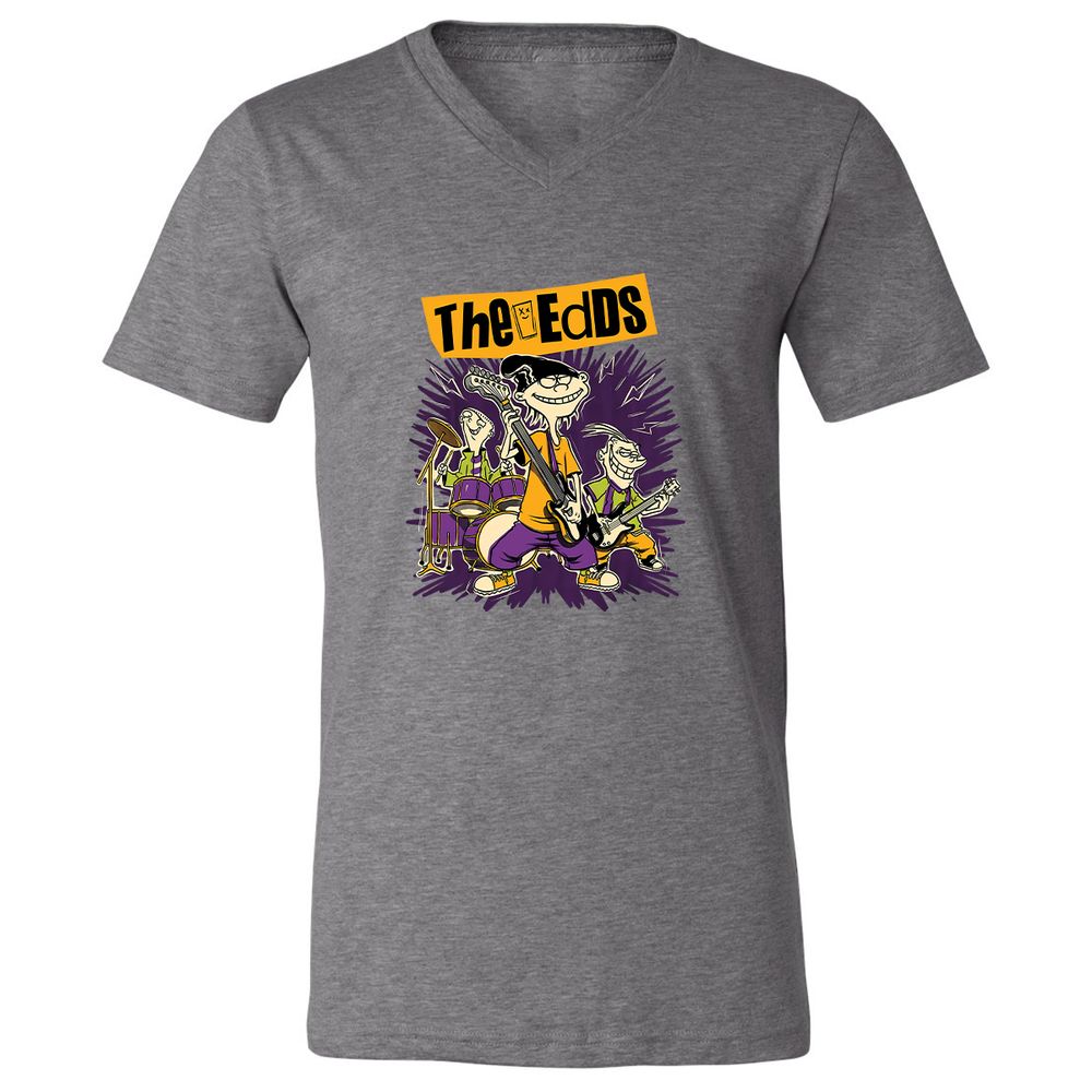 Unisex V-Neck T-Shirt - SL4ZFT9R - Deep Heather - 13