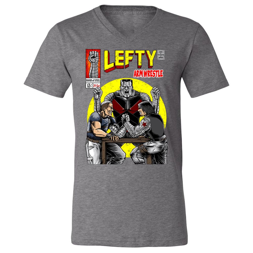 Unisex V-Neck T-Shirt - VCAPWR15 - Deep Heather - 13