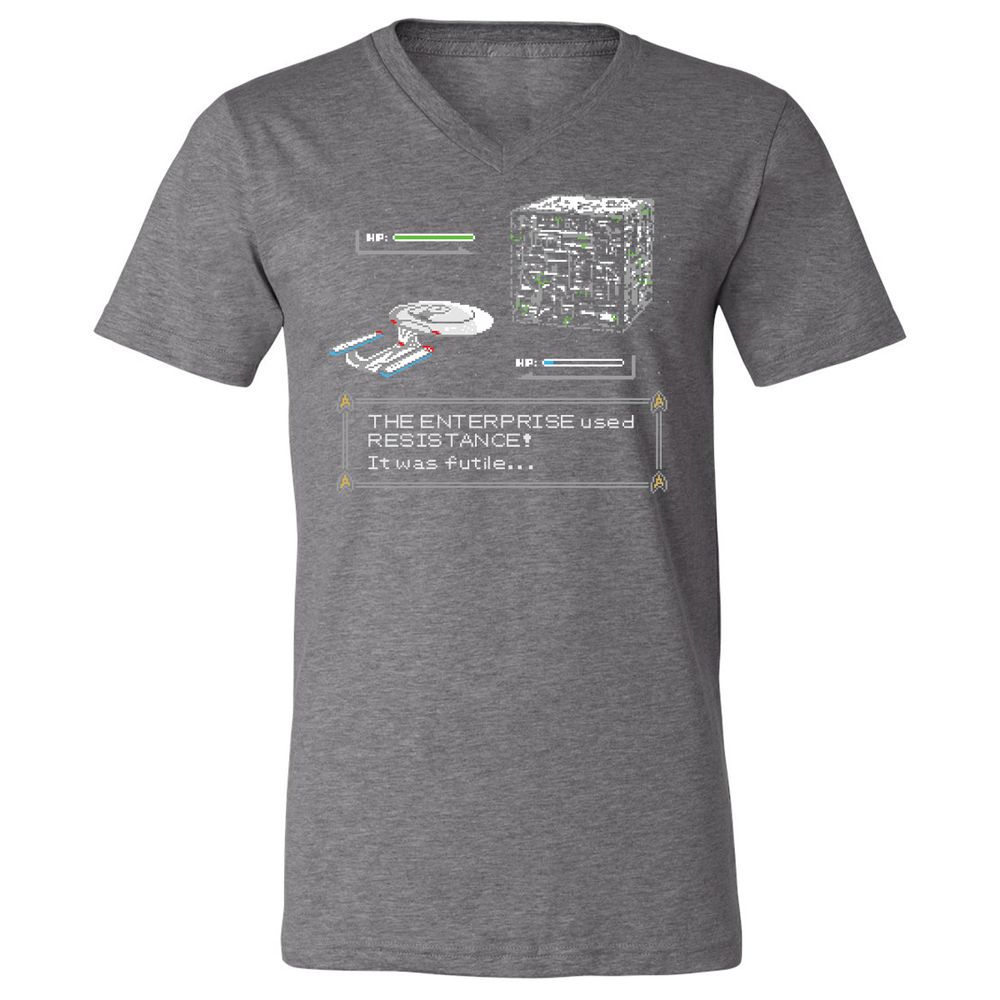 Unisex V-Neck T-Shirt - 4JQ9RP8M - Deep Heather - 13