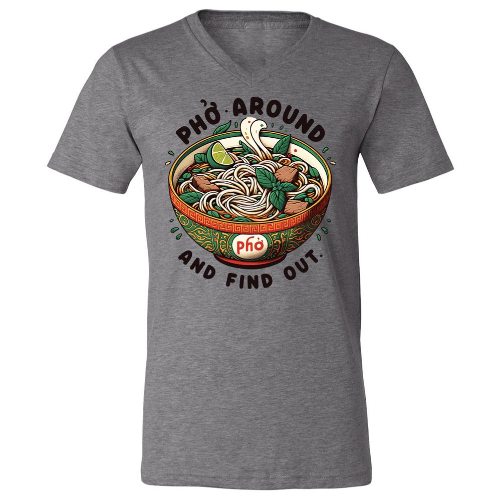 Unisex V-Neck T-Shirt - V9SDEP36 - Deep Heather - 13