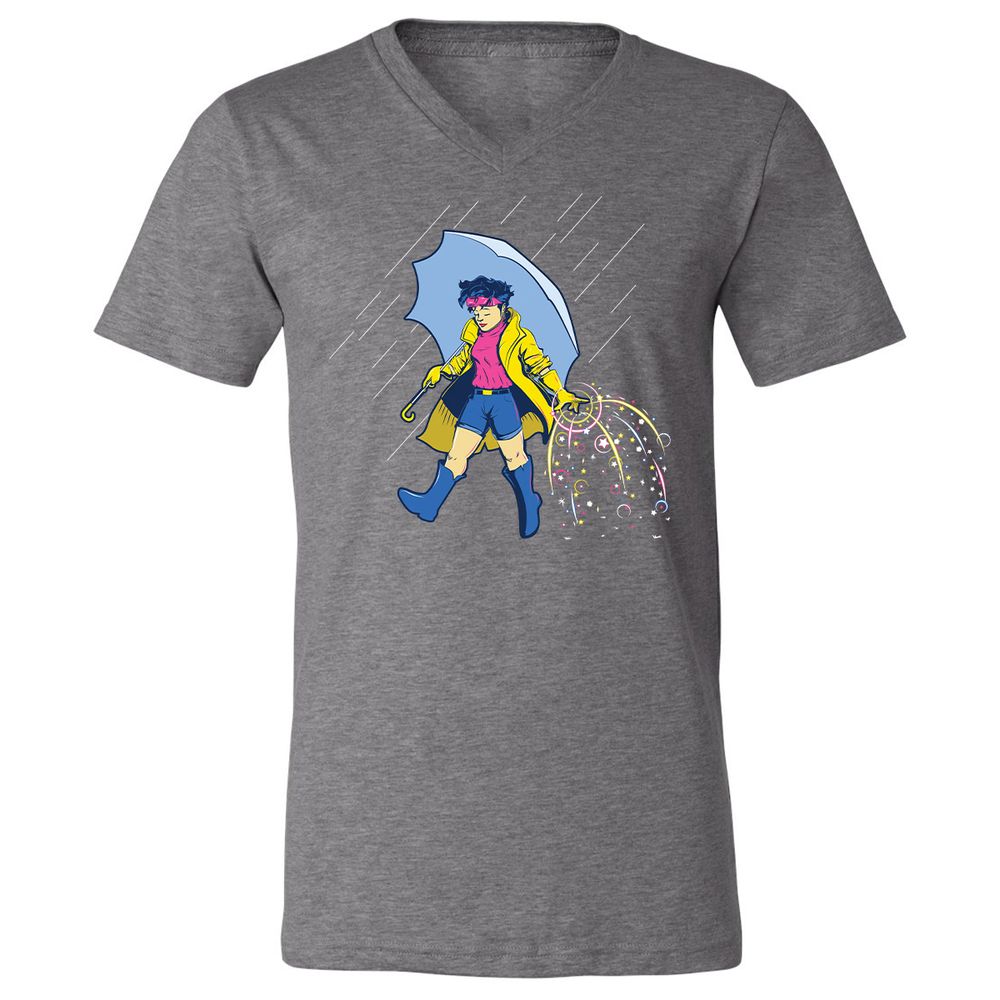 Unisex V-Neck T-Shirt - HVUMPR8G - Deep Heather - 13