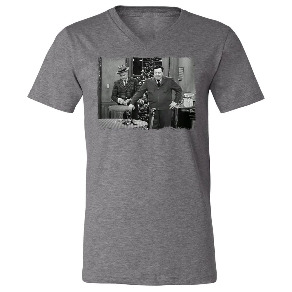 Unisex V-Neck T-Shirt - ZUZRZUPZ - Deep Heather - 13