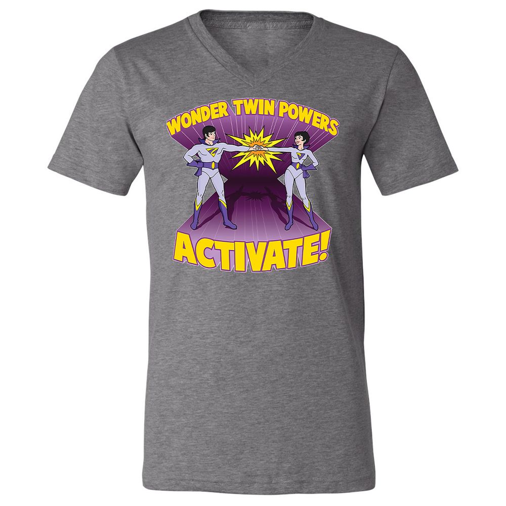 Unisex V-Neck T-Shirt - 9UG9WHZQ - Deep Heather - 13