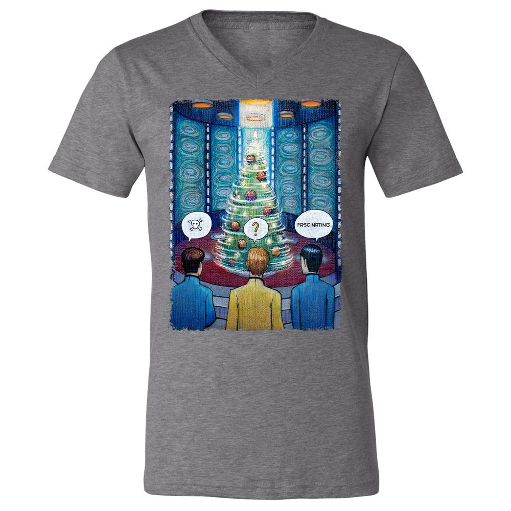 Unisex V-Neck T-Shirt - 6AUT7977 - Deep Heather - 13