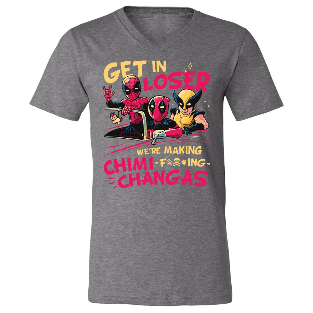 Unisex V-Neck T-Shirt - HZDP4XAA - Deep Heather - 13