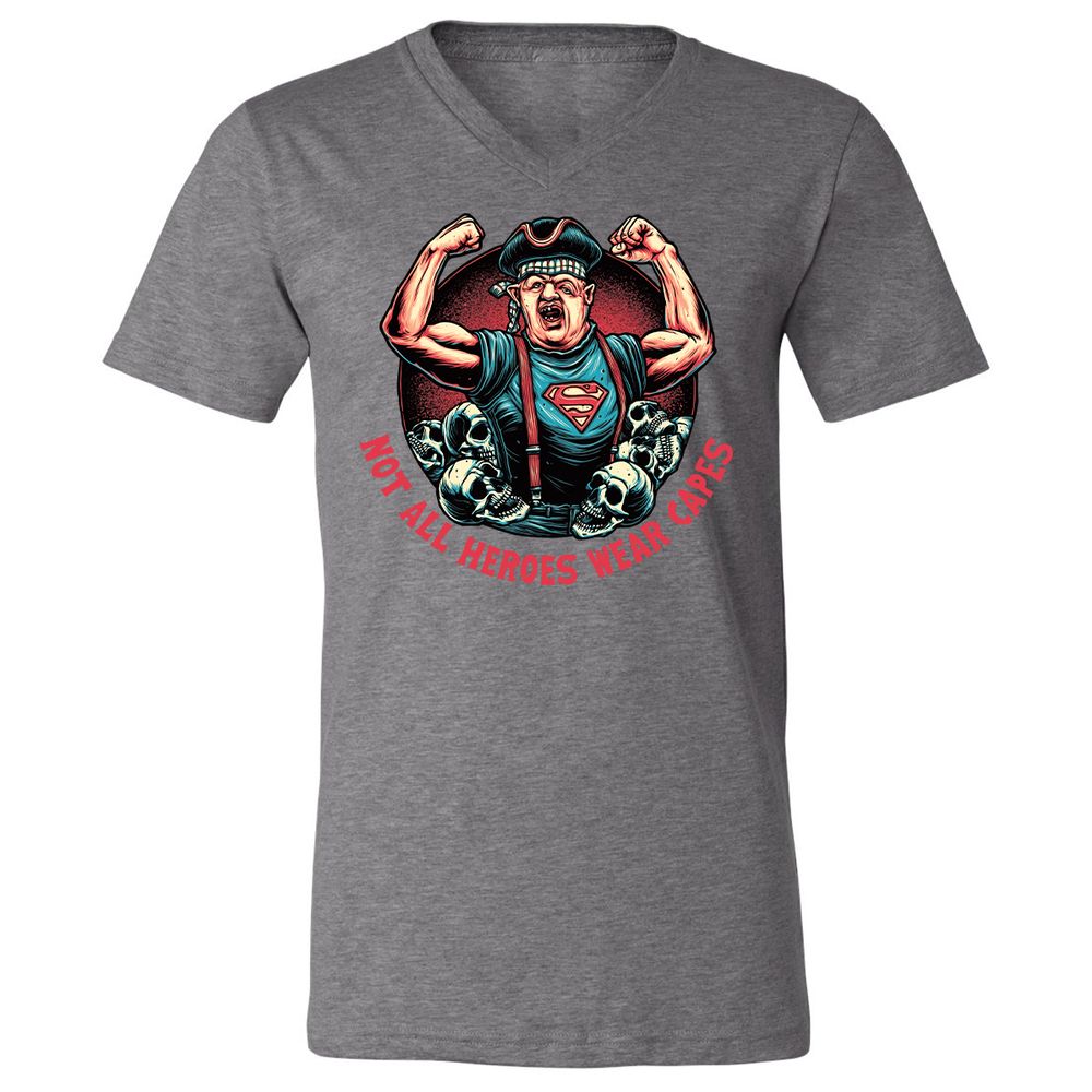 Unisex V-Neck T-Shirt - PH5UJP9T - Deep Heather - 13