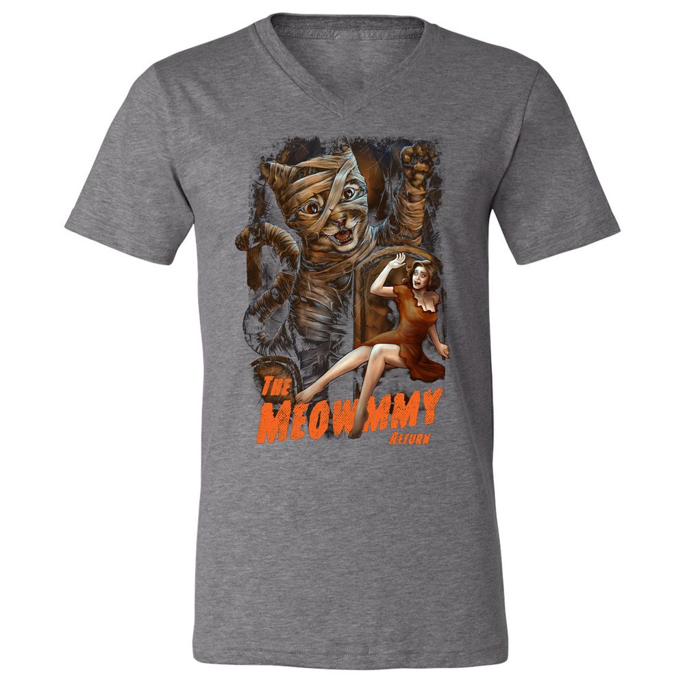 Unisex V-Neck T-Shirt - V48WZW86 - Deep Heather - 13