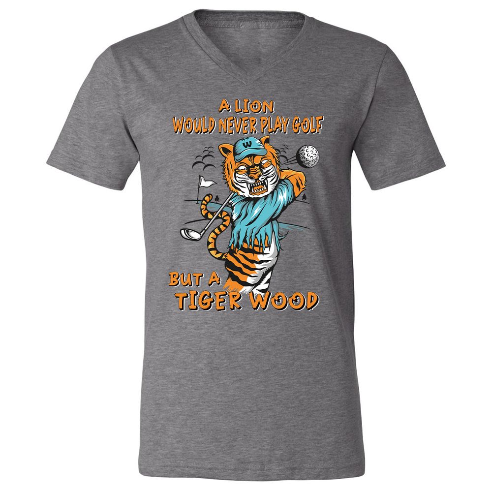 Unisex V-Neck T-Shirt - S5CBJBKR - Deep Heather - 13