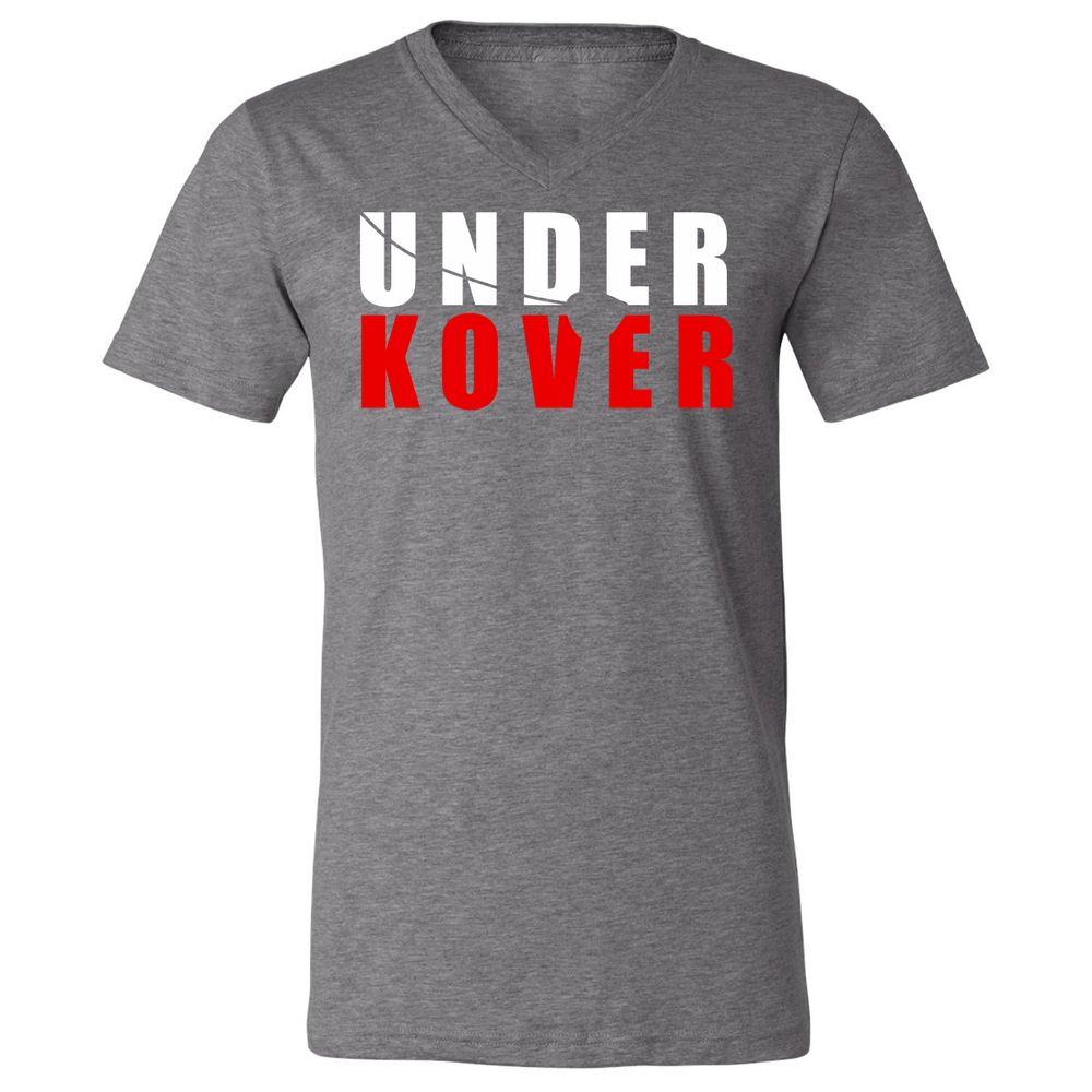 Unisex V-Neck T-Shirt - 6NPCT7XV - Deep Heather - 13