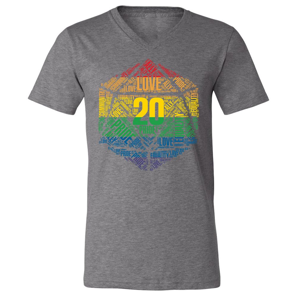 Unisex V-Neck T-Shirt - APTUKR3N - Deep Heather - 13