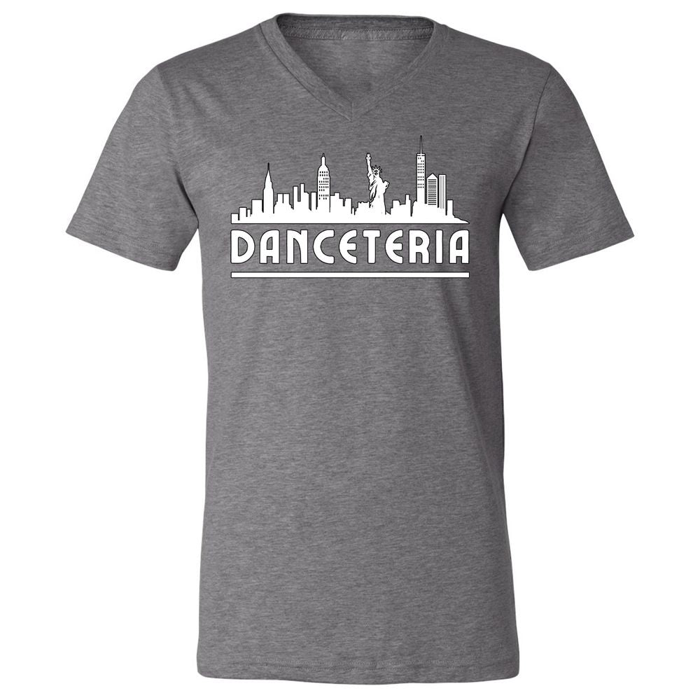 Unisex V-Neck T-Shirt - 3DXNQJ8W - Deep Heather - 13