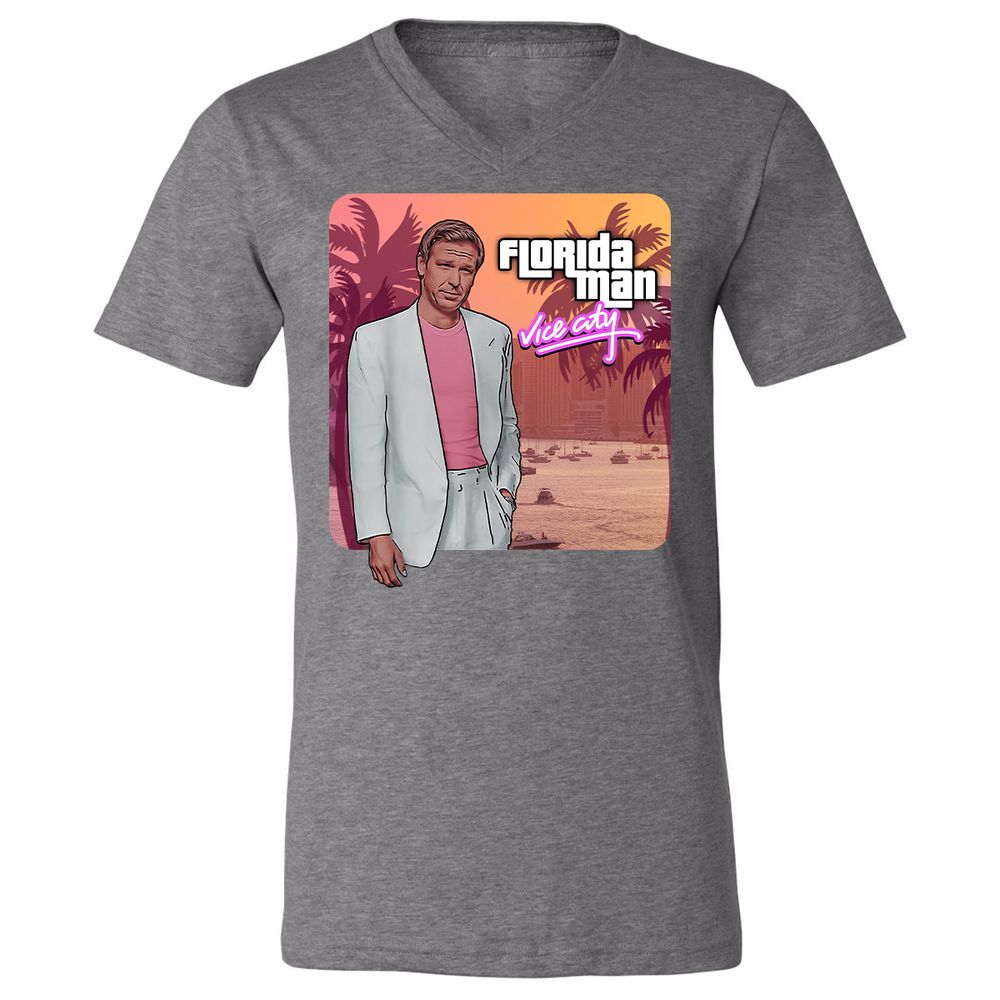Unisex V-Neck T-Shirt - 9A638SXT - Deep Heather - 13