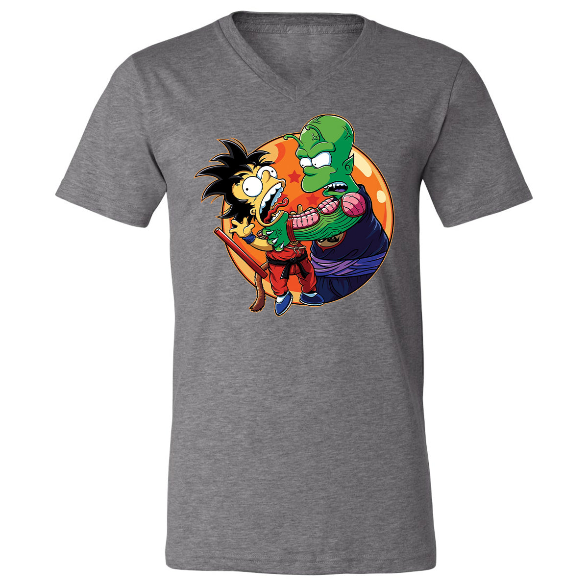 Unisex V-Neck T-Shirt - XSDDKHK3 - Deep Heather - 13