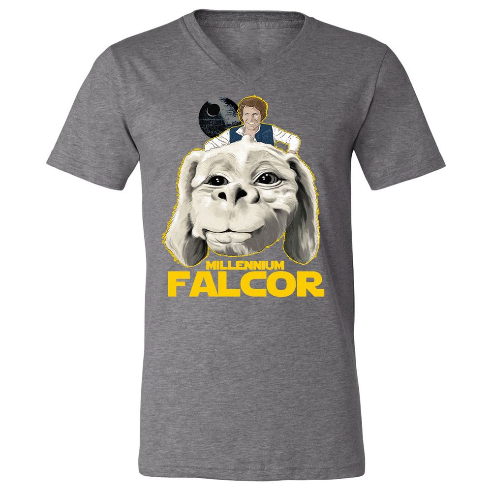 Unisex V-Neck T-Shirt - JA3L4G44 - Deep Heather - 13