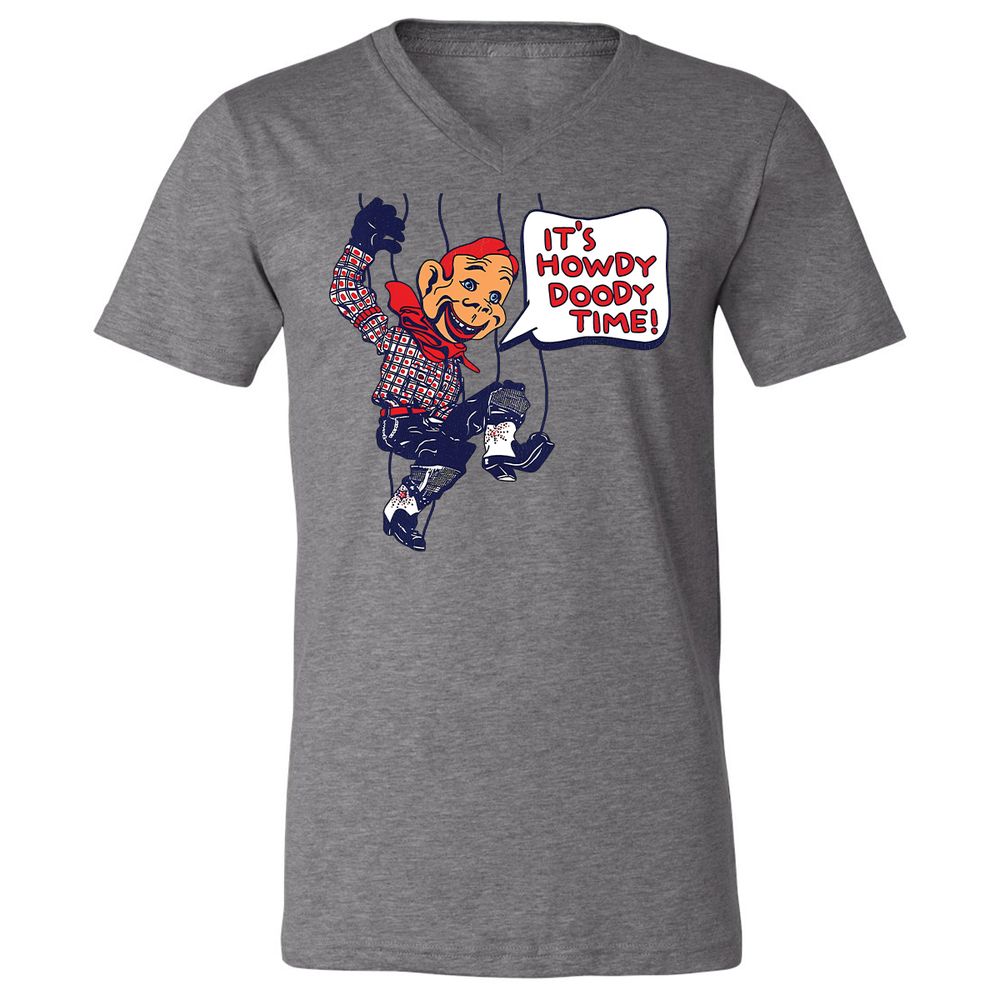 Unisex V-Neck T-Shirt - TXFQE2PB - Deep Heather - 13