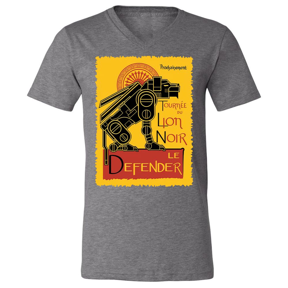Unisex V-Neck T-Shirt - 4RLULENJ - Deep Heather - 13
